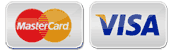 Payment options Visa and Mastercard